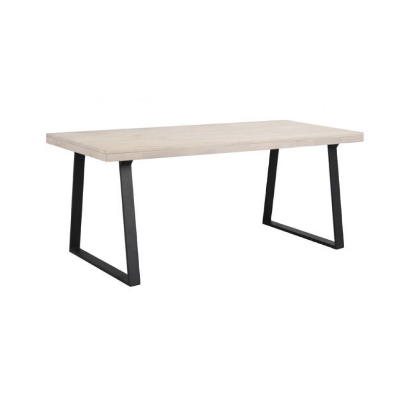 RO Brooklyn Extending Dining Table U 170x95 Whitewash/Black